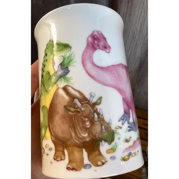 Dunoon Cherry Denman Dinosaurs Mug Triceratops & T Rex Fine Bone China Coffee - Picture 10 of 10